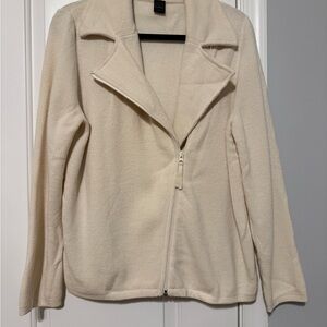 Bypac 100% Cashmere Cream Moto Jacket